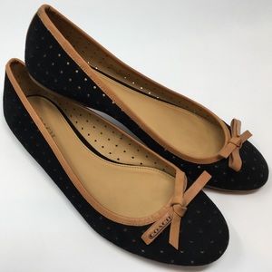 Coach Daisey Flats (Black/Ginger) Size 7B New